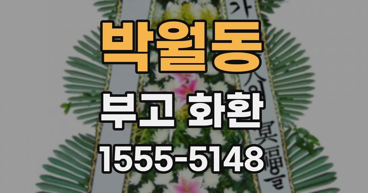 박월동 부고 화환