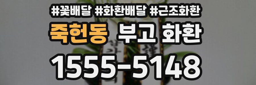 죽헌동 부고 화환