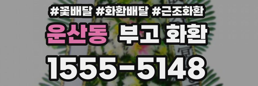 운산동 부고 화환