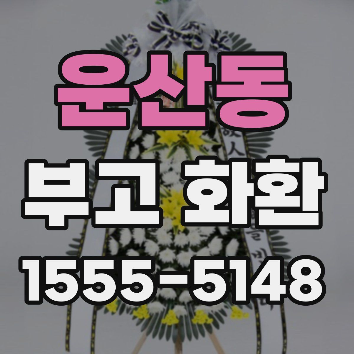 운산동 부고 화환