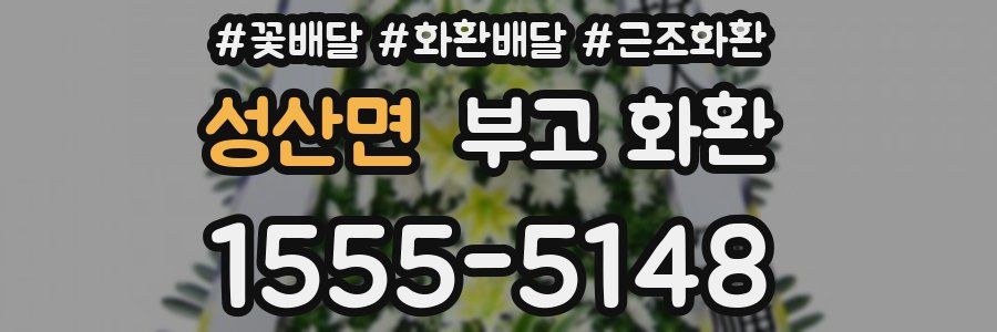 성산면 부고 화환