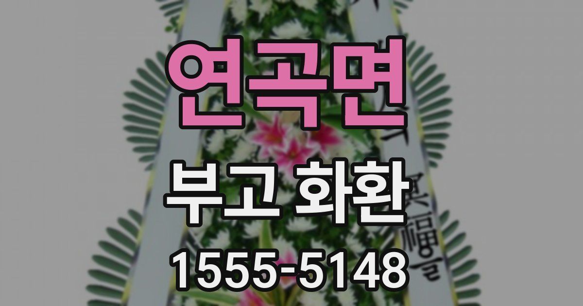 연곡면 부고 화환