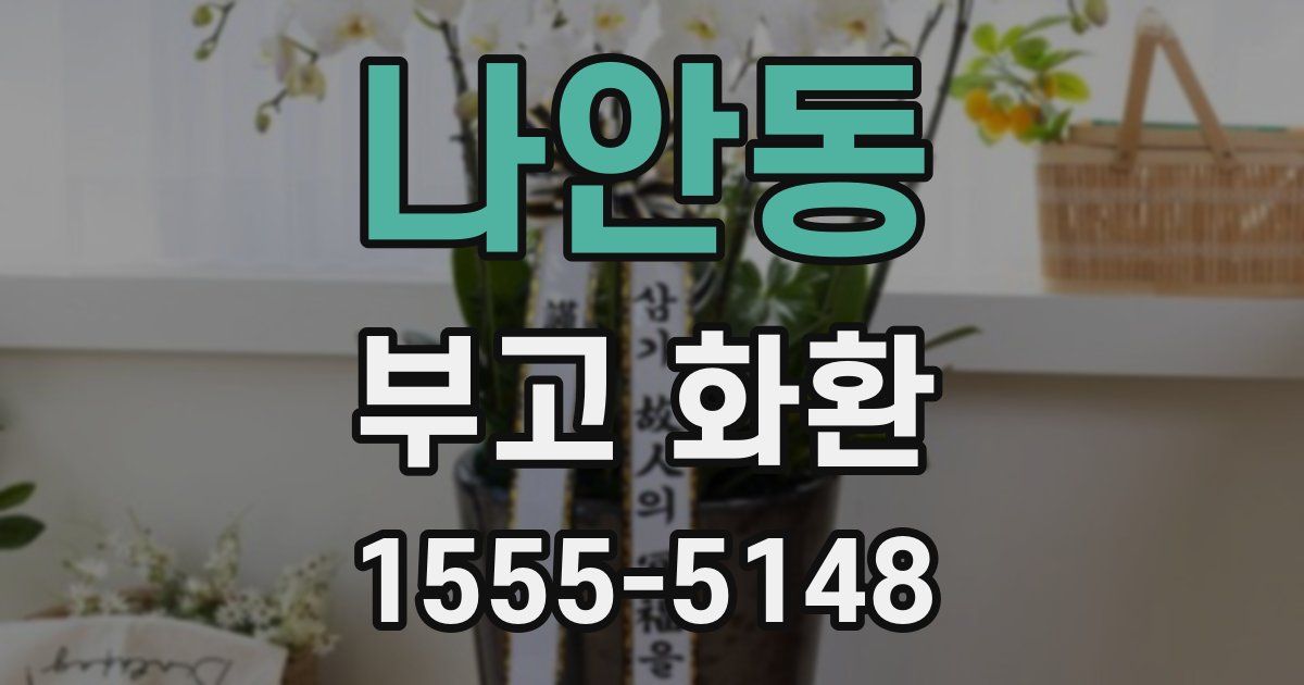 나안동 부고 화환