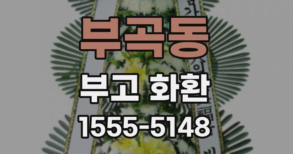 부곡동 부고 화환