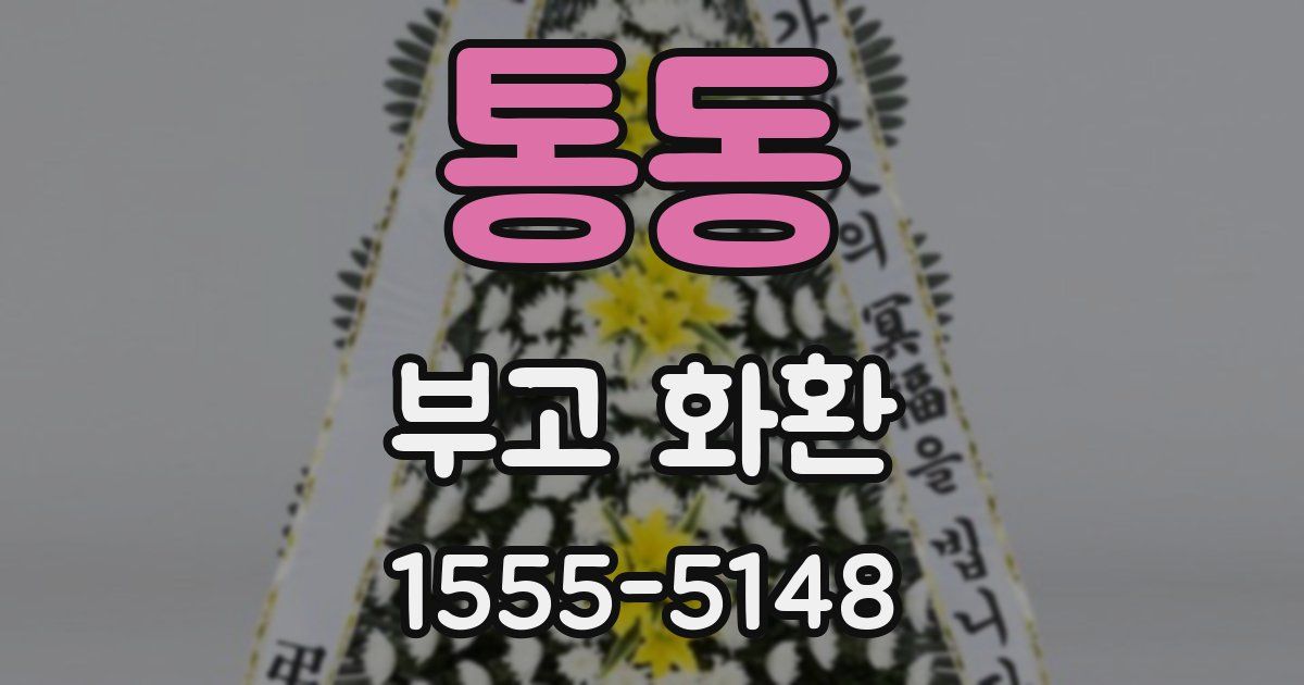 통동 부고 화환
