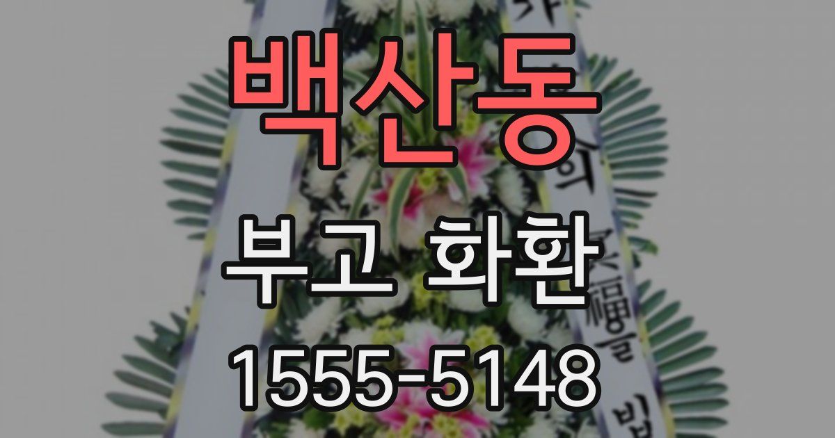 백산동 부고 화환