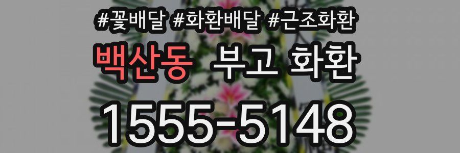 백산동 부고 화환