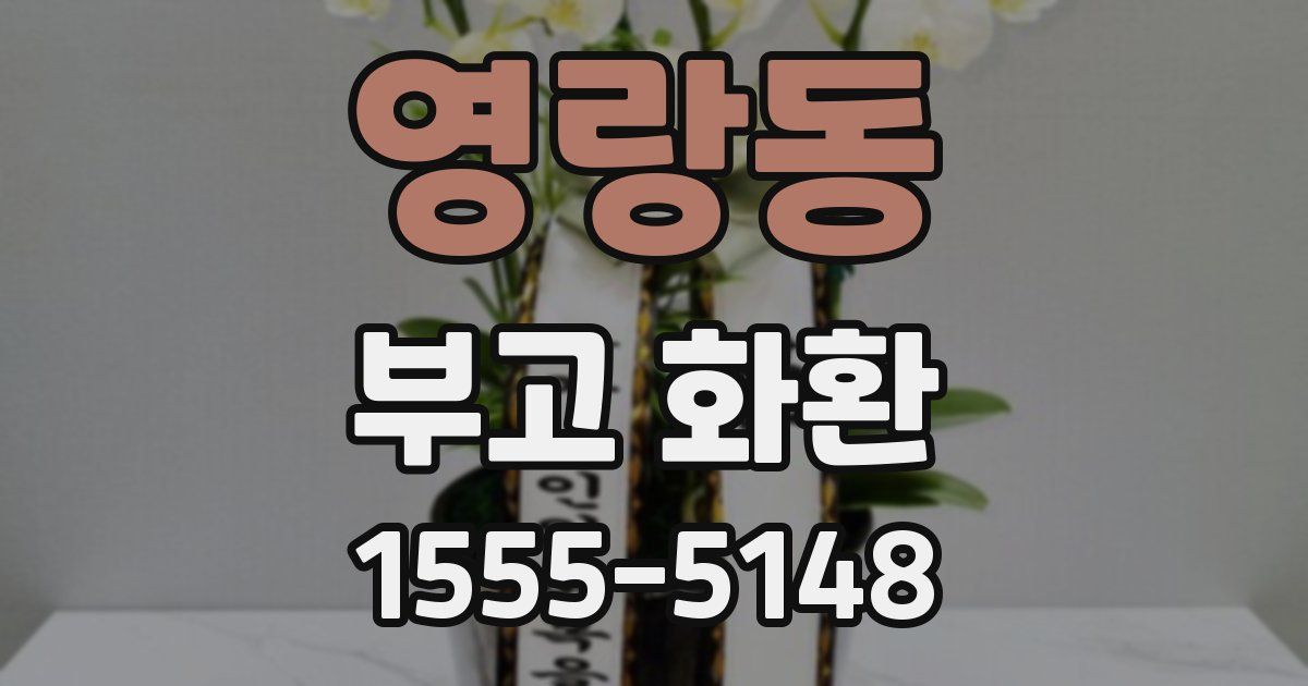 영랑동 부고 화환
