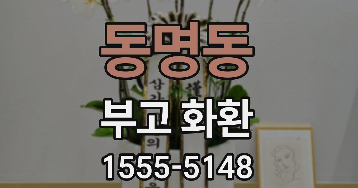 동명동 부고 화환