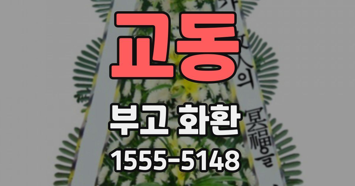 교동 부고 화환