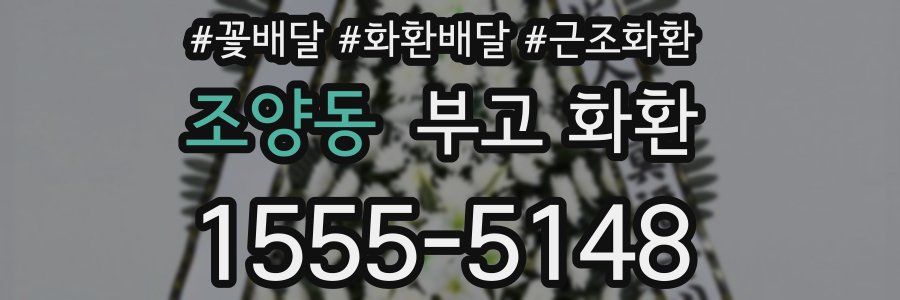조양동 부고 화환