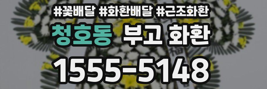 청호동 부고 화환