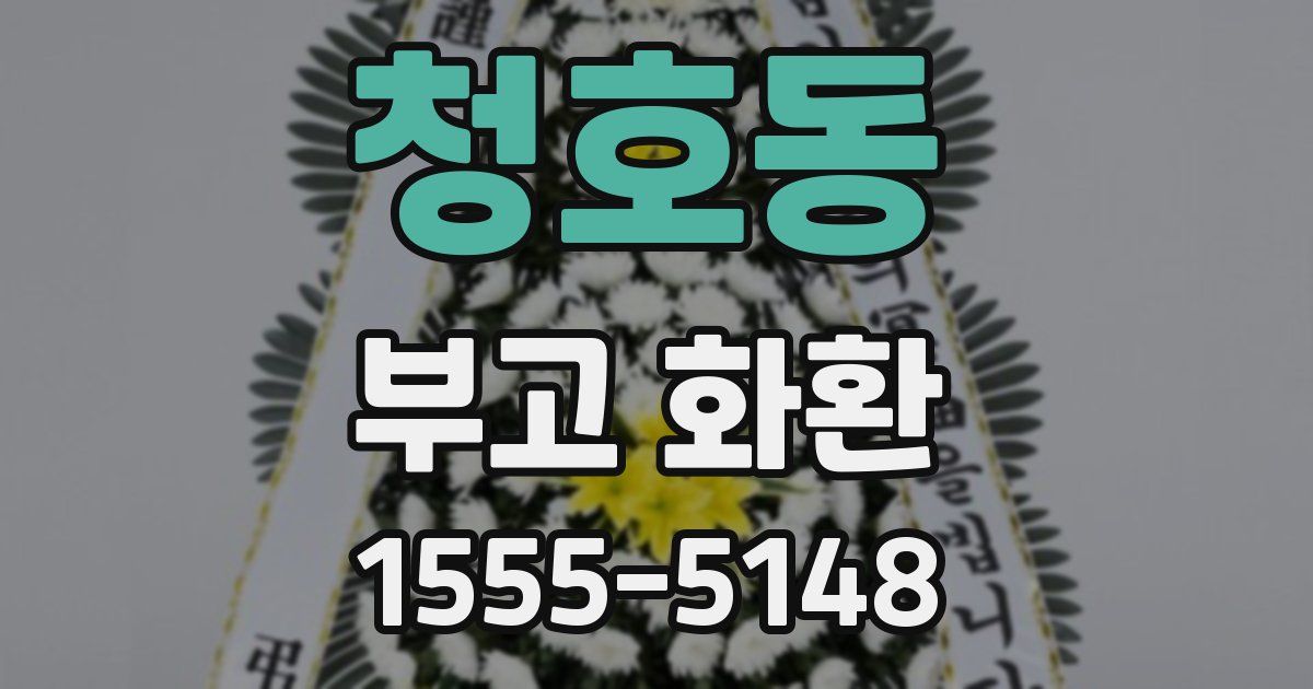 청호동 부고 화환