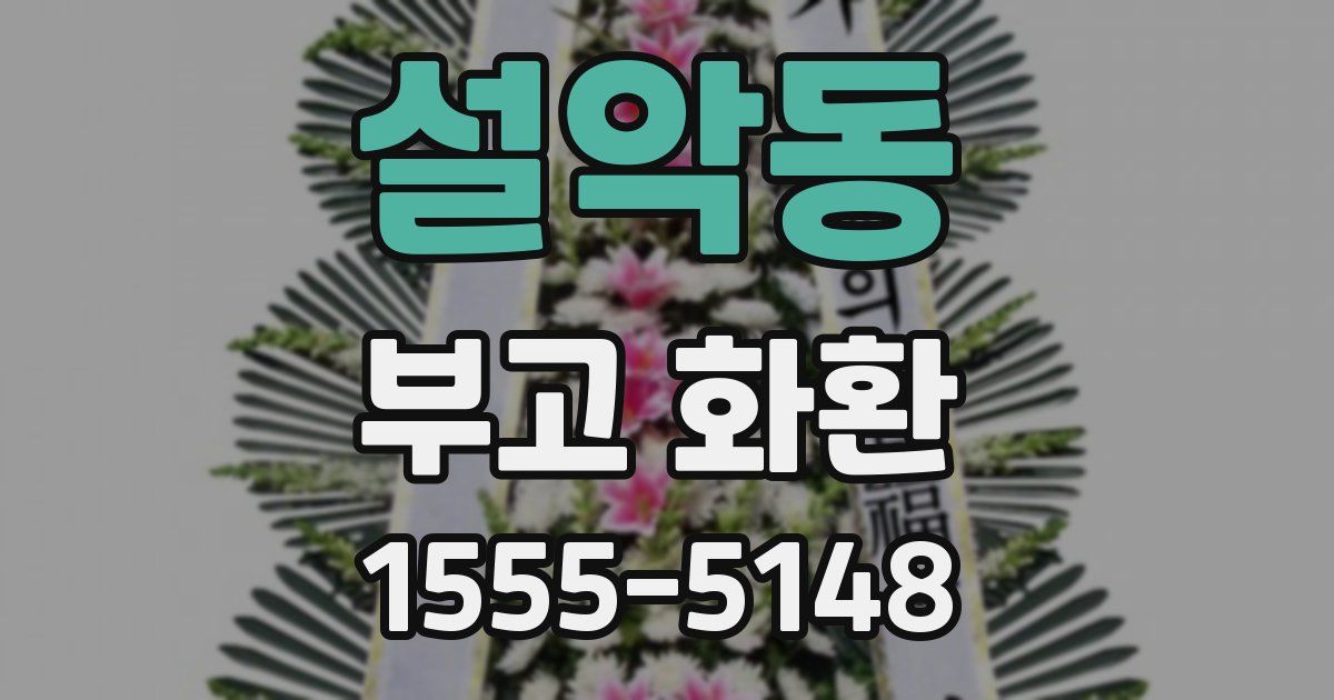 설악동 부고 화환
