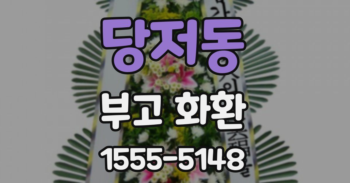 당저동 부고 화환