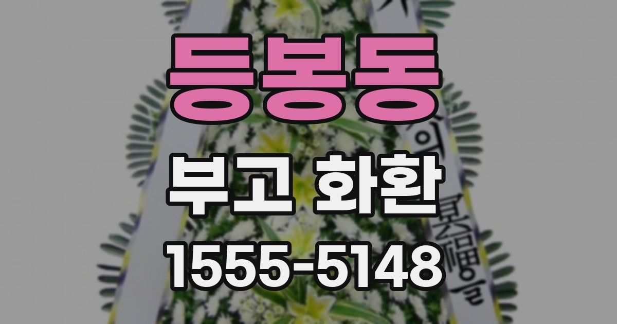 등봉동 부고 화환