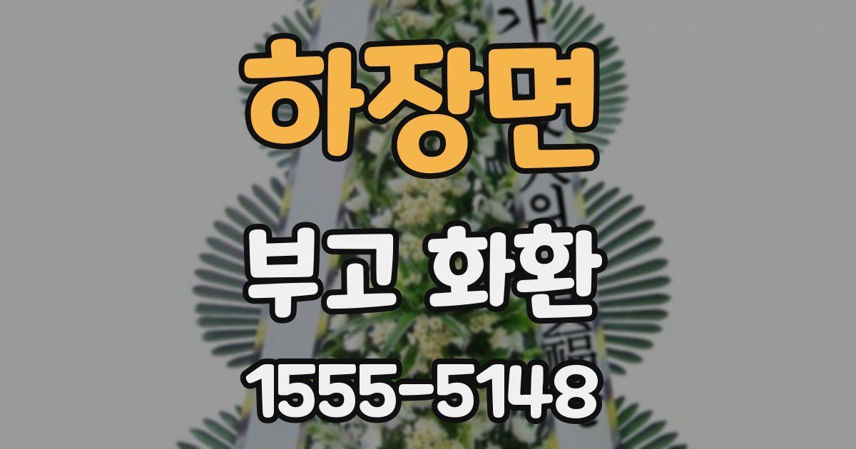 하장면 부고 화환
