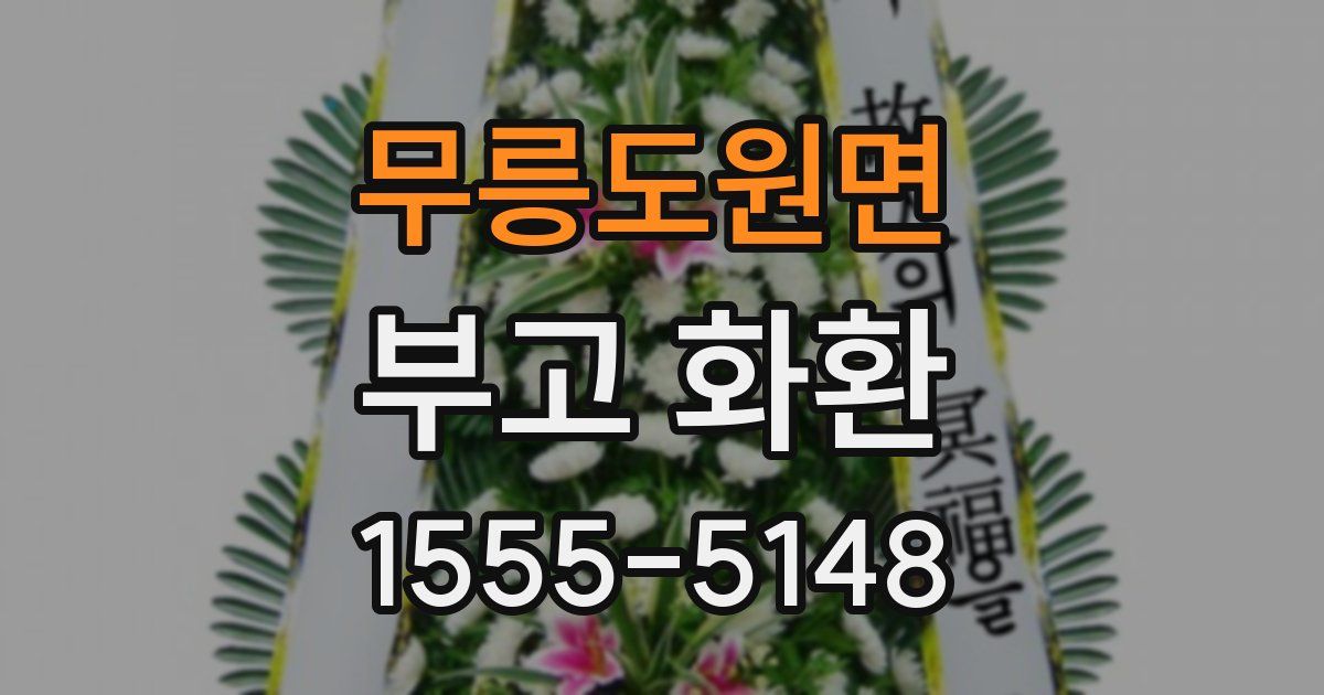 무릉도원면 부고 화환