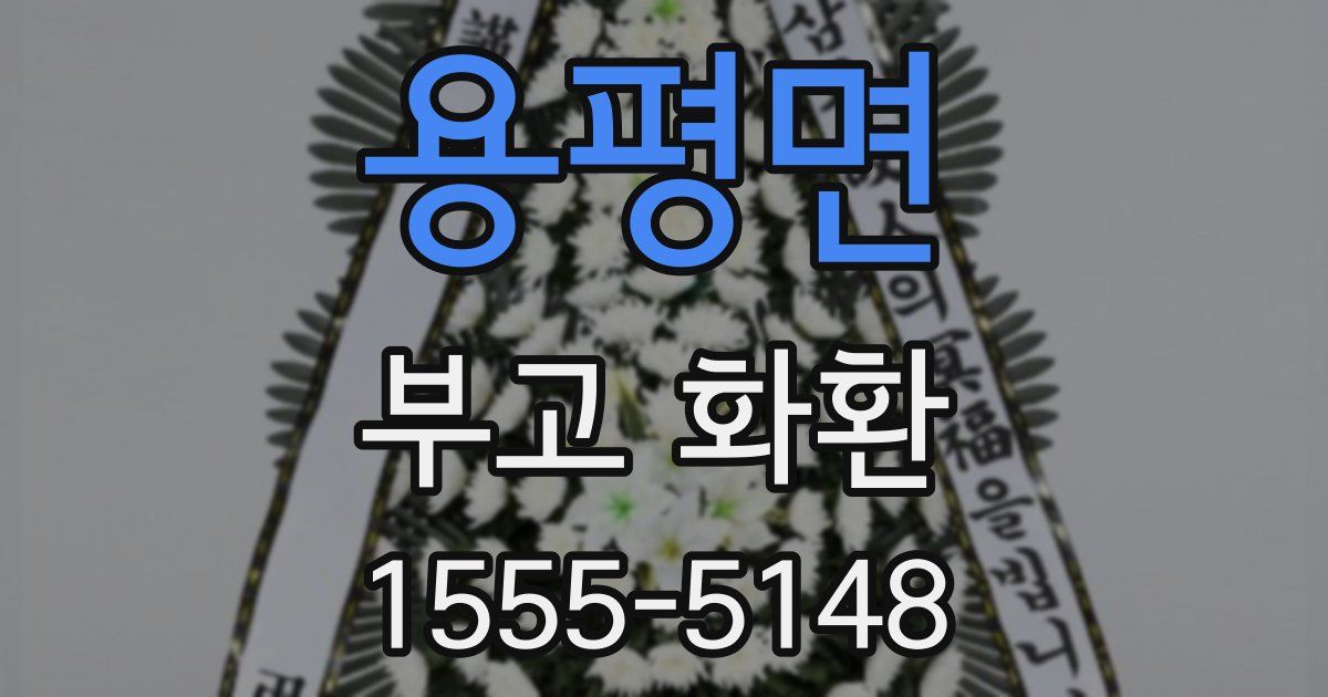 용평면 부고 화환