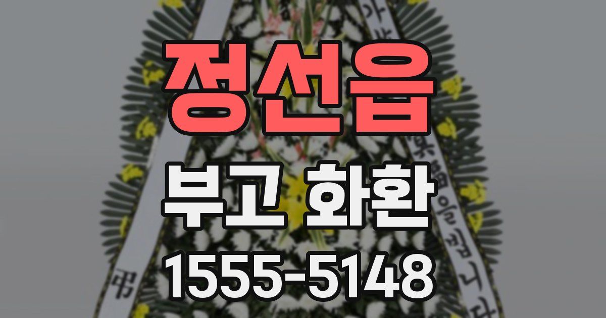정선읍 부고 화환