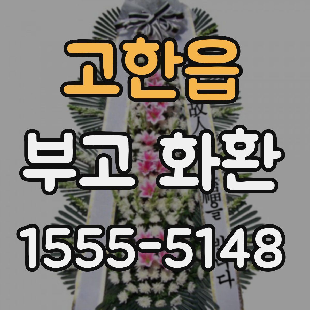고한읍 부고 화환