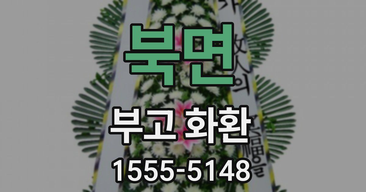 북면 부고 화환