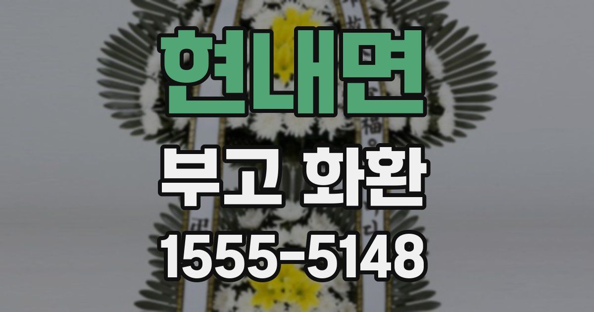 현내면 부고 화환