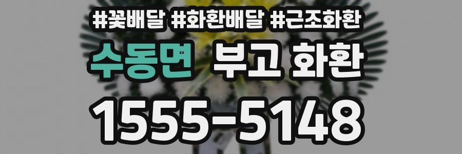 수동면 부고 화환