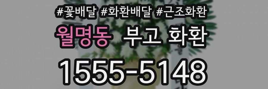 월명동 부고 화환