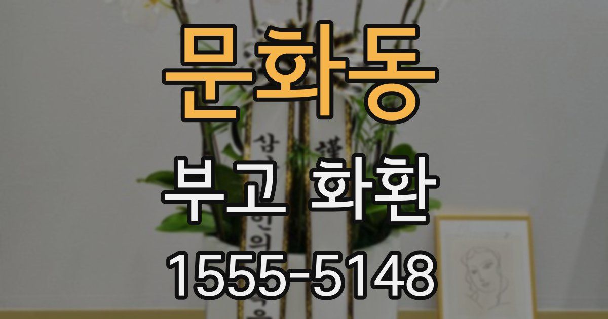 문화동 부고 화환