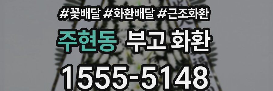 주현동 부고 화환