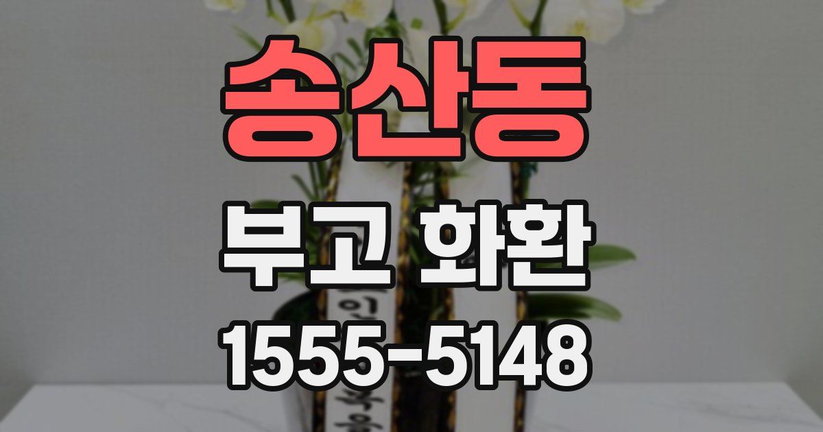 송산동 부고 화환