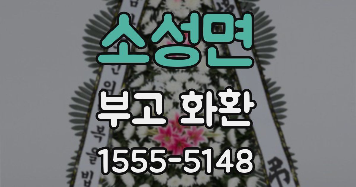 소성면 부고 화환