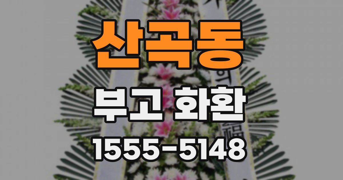 산곡동 부고 화환