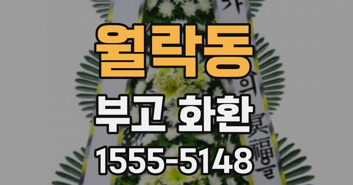 월락동 부고 화환