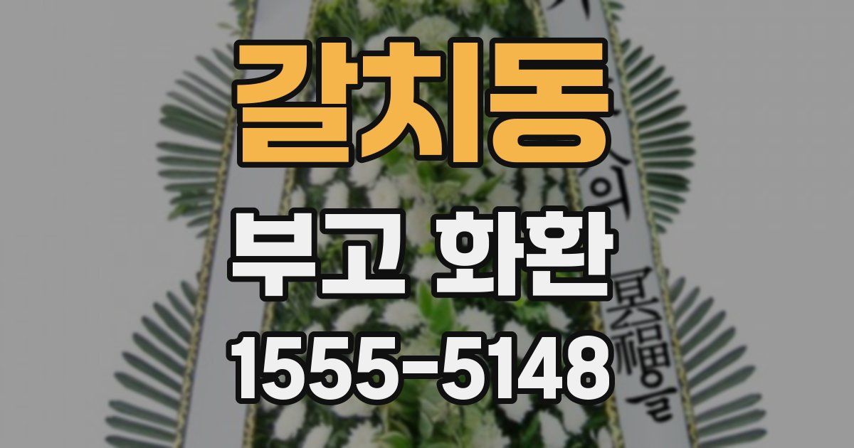 갈치동 부고 화환