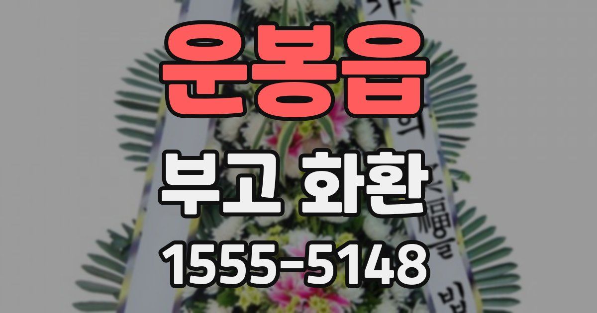 운봉읍 부고 화환