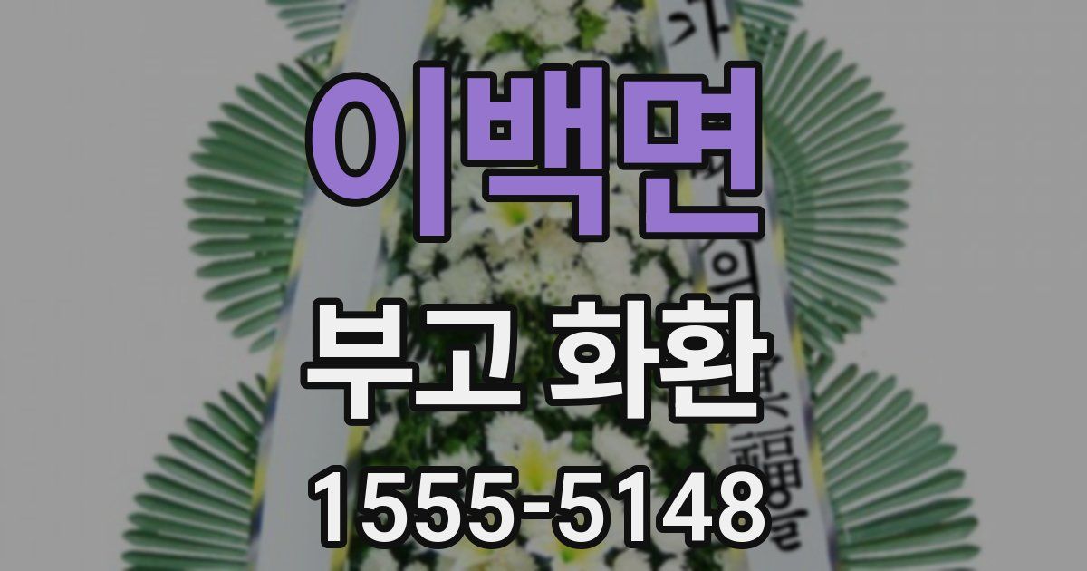 이백면 부고 화환