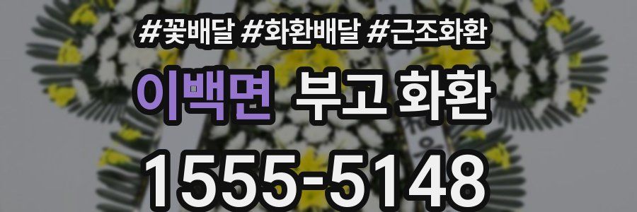 이백면 부고 화환