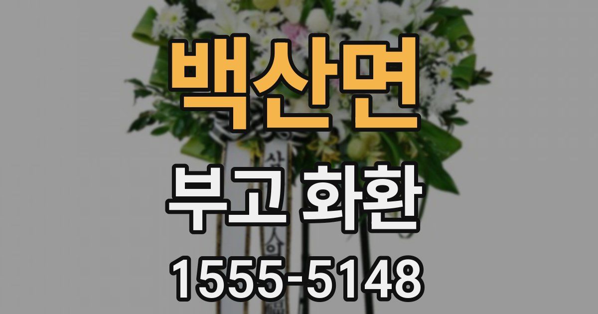 백산면 부고 화환