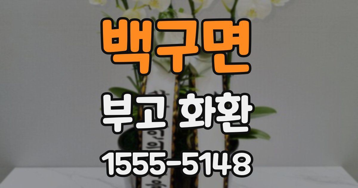 백구면 부고 화환