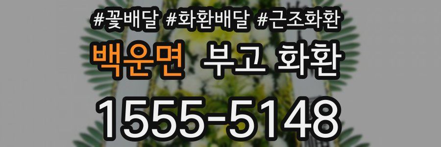 백운면 부고 화환