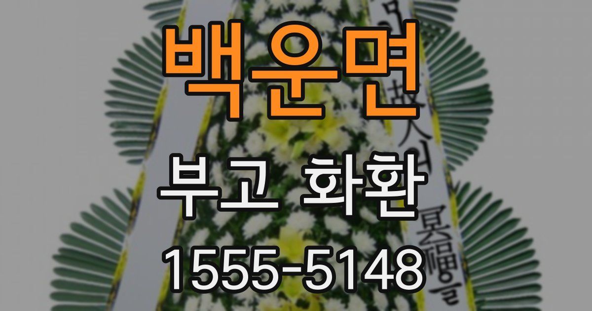 백운면 부고 화환