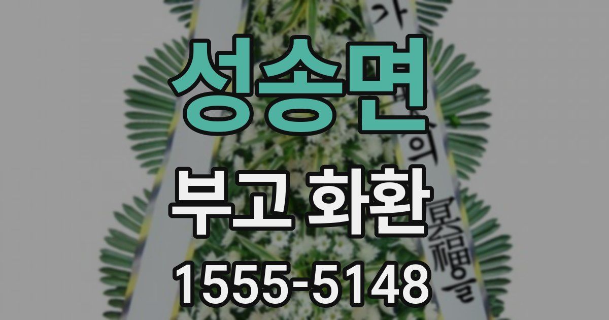성송면 부고 화환