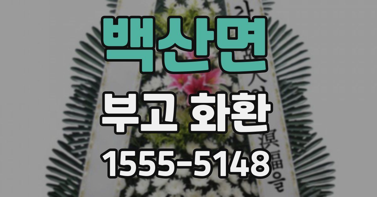 백산면 부고 화환