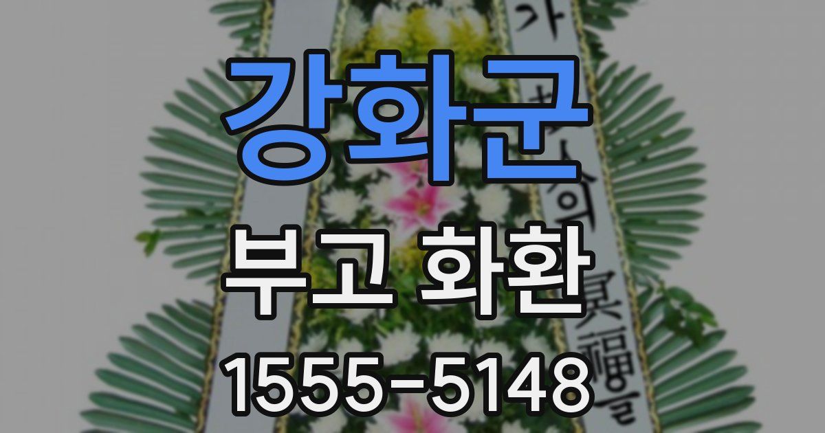 강화군 부고 화환
