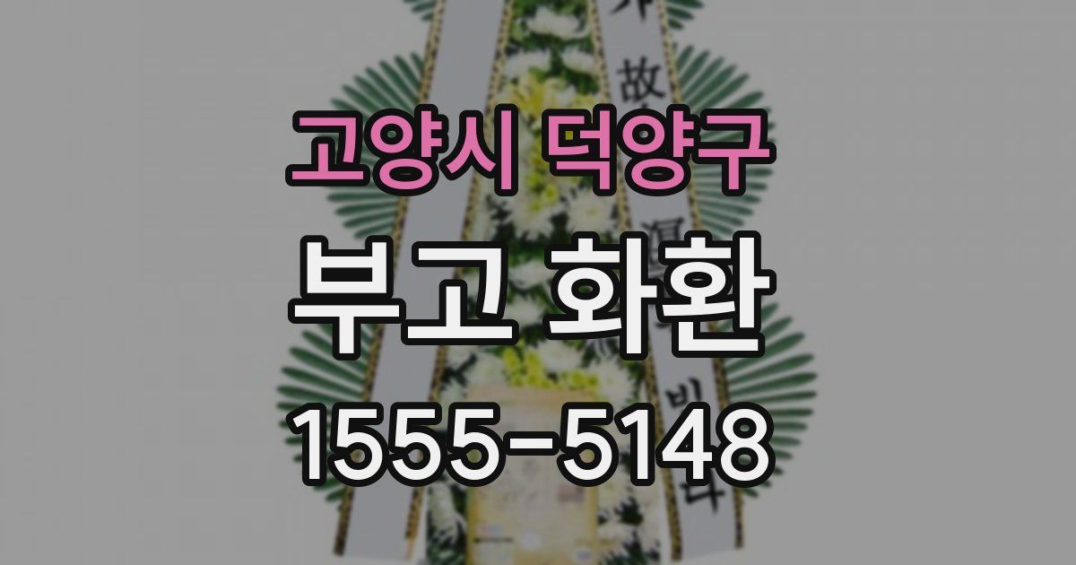 고양시 덕양구 부고 화환