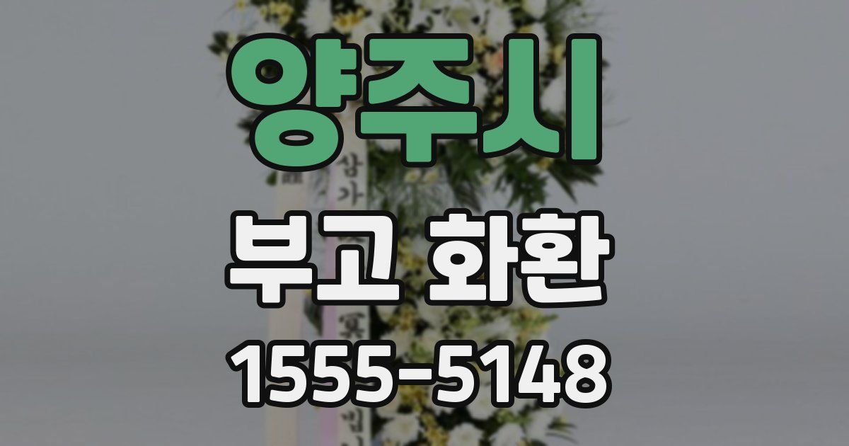양주시 부고 화환