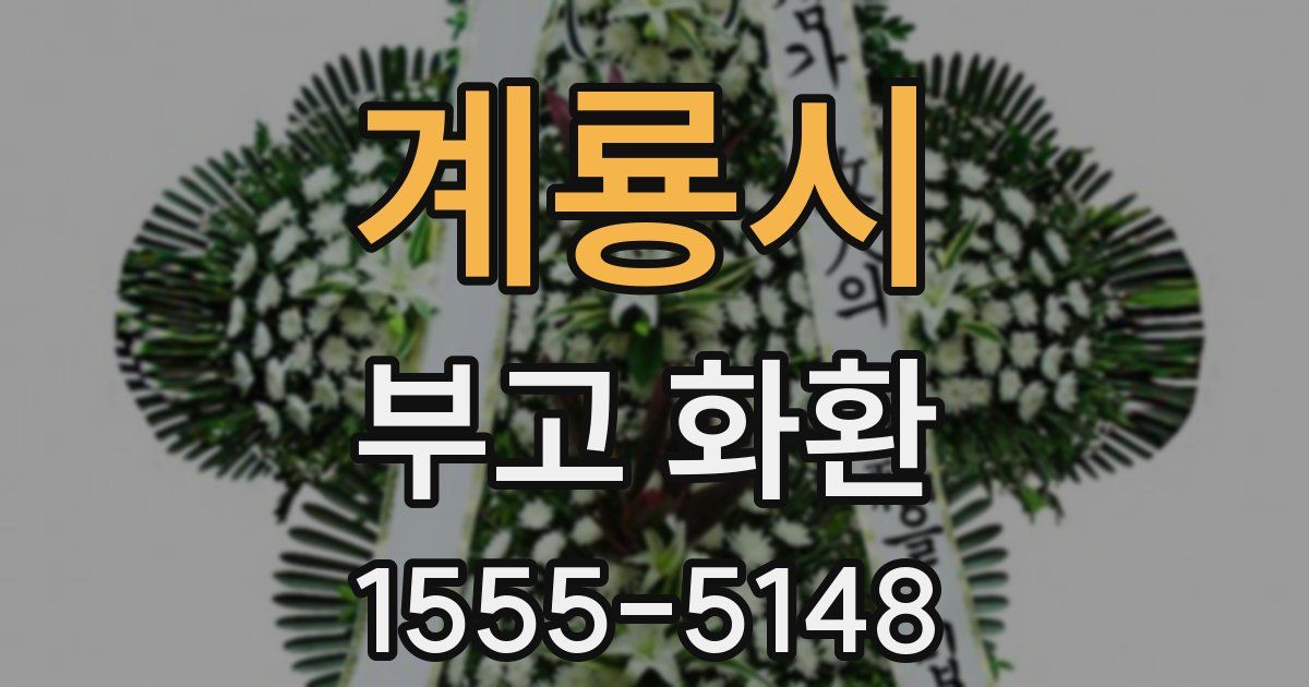 계룡시 부고 화환