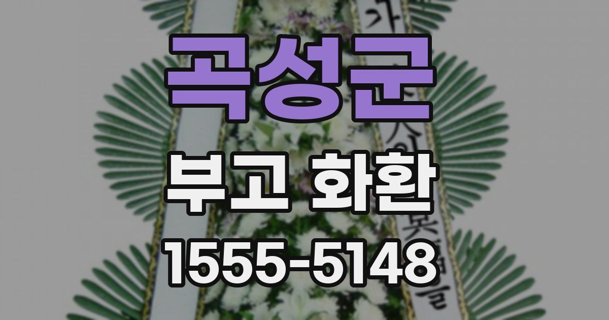 곡성군 부고 화환